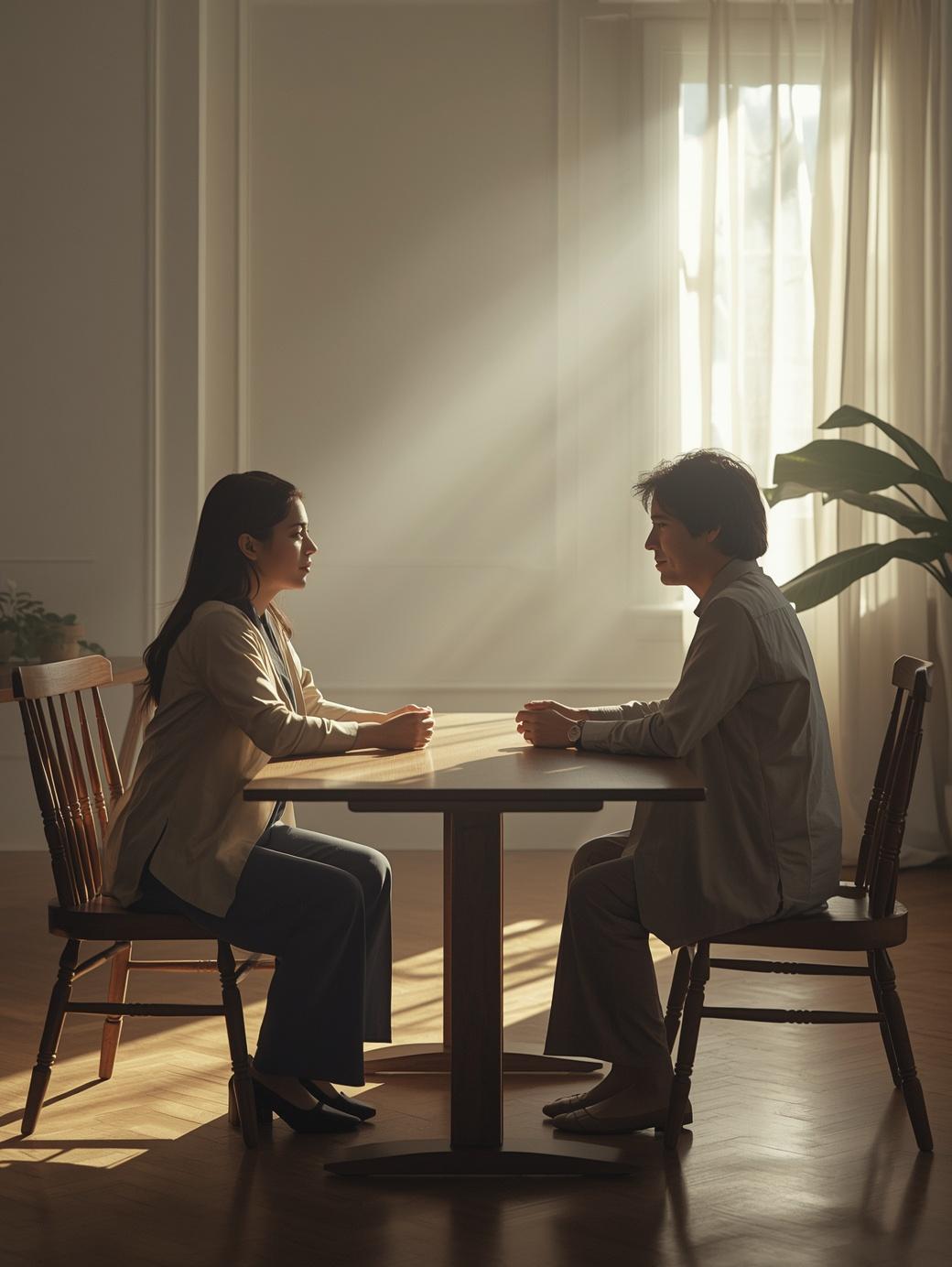 Deux personnes en discussion