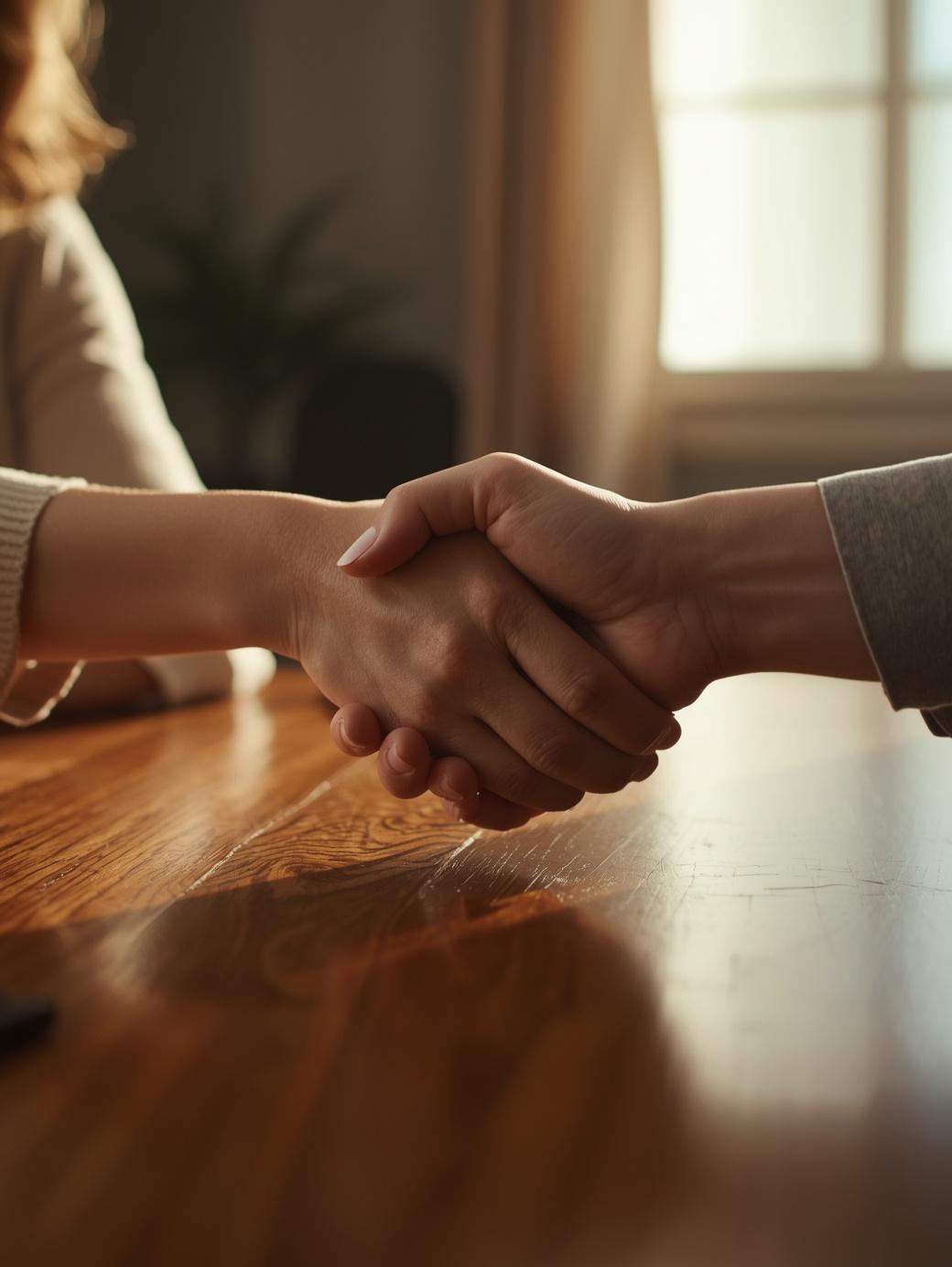 Poignée de main — accord amiable